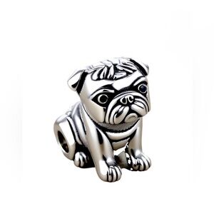 Pug Dog Charm 925 sterling silver